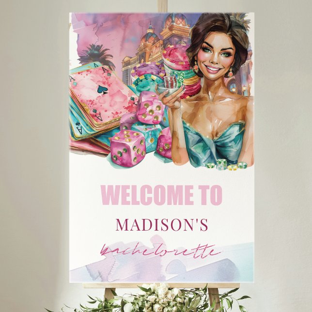 Custom Luxury Las Vegas Bachelorette Welcome Girl Poster (Von Creator hochgeladen)
