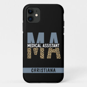 Custom MA Medical Assistant Leopard Print Case-Mate iPhone Hülle