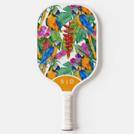 Custom Macaw Orchid White Pickleball Paddel Schläger