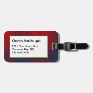 Custom MacDougall Family Tartan Karierter Gepäckan Gepäckanhänger
