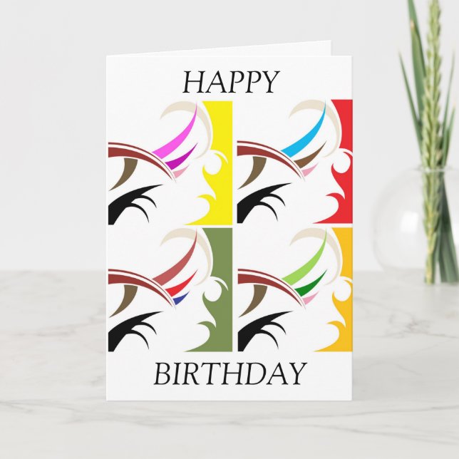 Custom made Happy Birthday card Karte (Vorderseite)