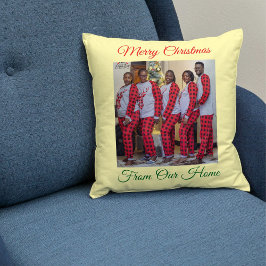 Custom  Made Merry Christmas Holiday Photo Gift Kissen