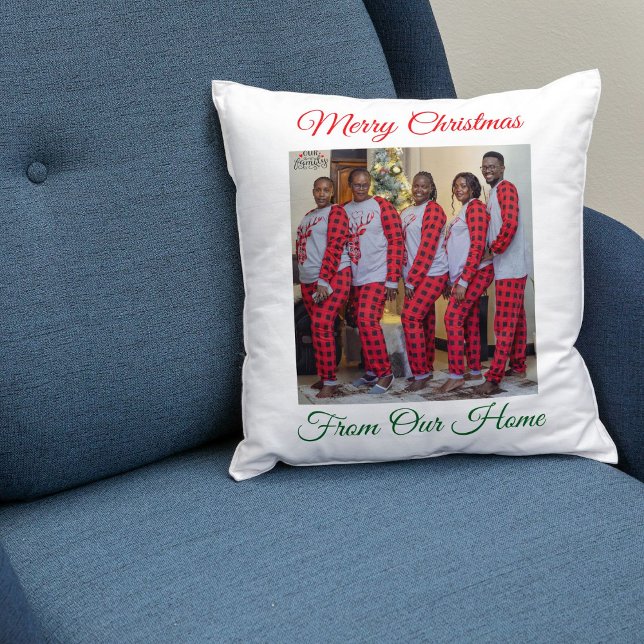 Custom  Made Merry Christmas Holiday Photo Gift Kissen (Von Creator hochgeladen)