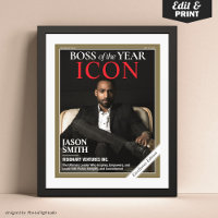 Custom Magazine Cover, Geschenk für Boss, Best Bos