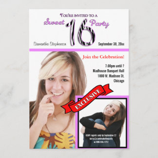 Custom Magazine Style Sweet 16 Party Einladung