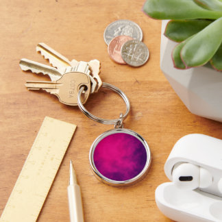 Custom Magenta Gradient Keychain Schlüsselanhänger
