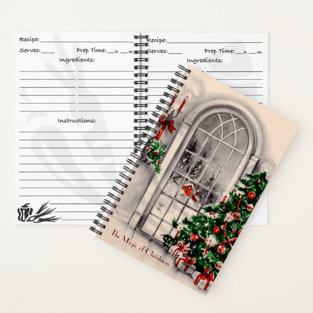 Custom Magic of Christmas Rezept Book Notizbuch (Innen)