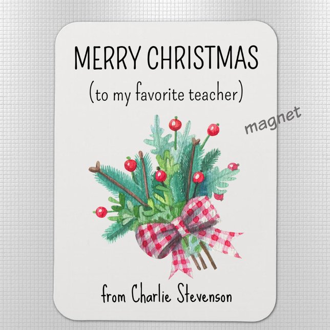 Custom Magnet Favorite Teacher Merry Christmas (Von Creator hochgeladen)