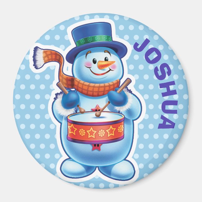 Custom Magnet Weihnachts-Snowman-Figuren. (Vorne)