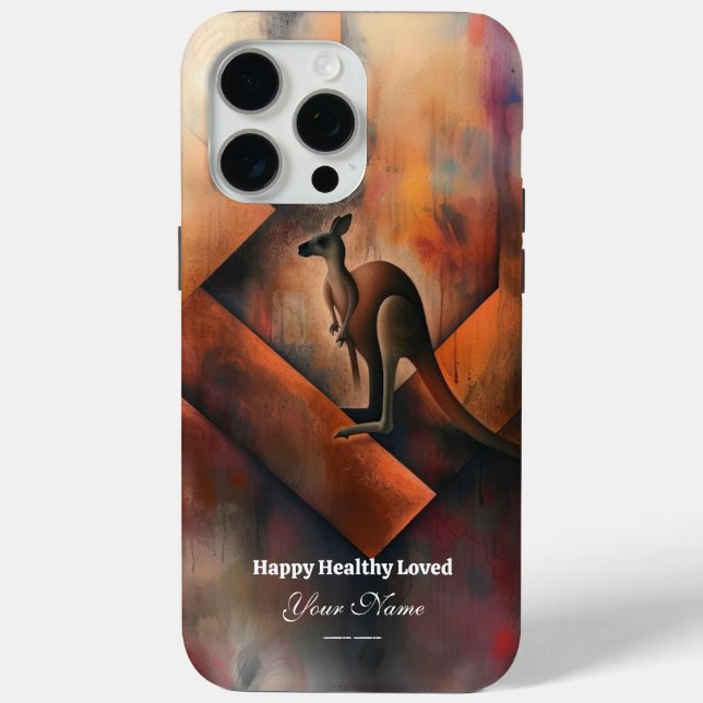 Custom: Majestic Kangaroo iPhone 15 Promax Fall Case-Mate iPhone Hülle (Rückseite)
