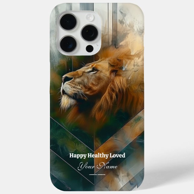 Custom : Majestic Lion iPhone 15 Promax Case (Rückseite)