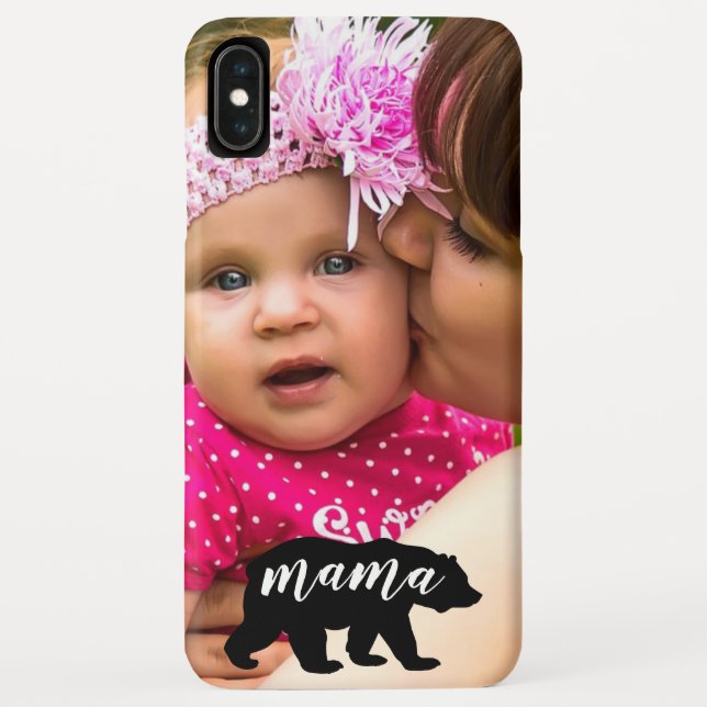 Custom Mama Bear Mother and Child Foto Case-Mate iPhone Hülle (Rückseite)