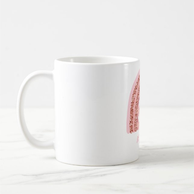 Custom Mama Kids Personalisiert Name Niedlich Rain Kaffeetasse (Links)