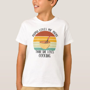 CUSTOM Mama Lieben mir mehr als Lieben Kochen T-Shirt