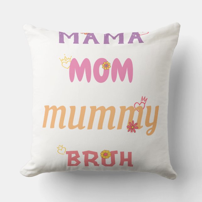 Custom Mama Mama Mutterbrush Seit dem Jahr Geschen Kissen (Vorderseite)