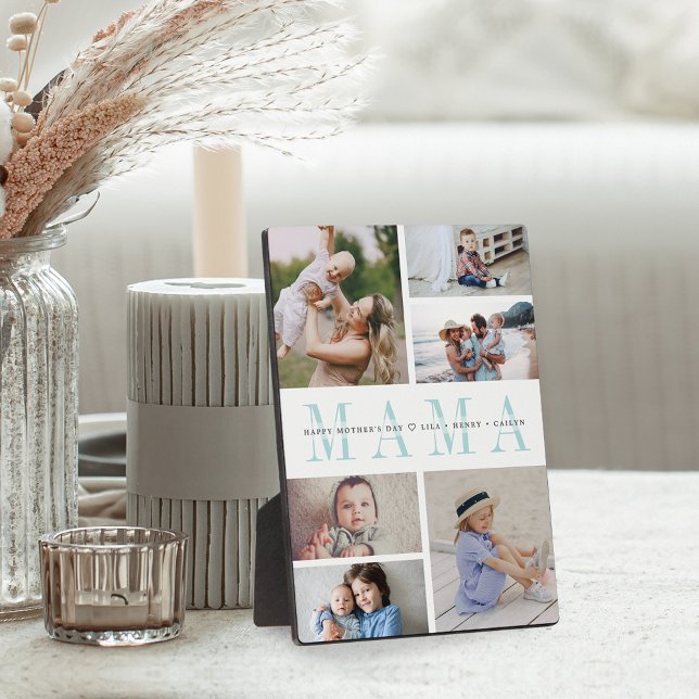 Custom Mama Mother's Day Kids Foto Collage Fotoplatte (Von Creator hochgeladen)