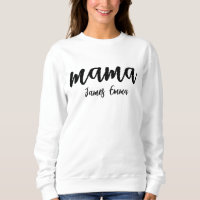 Custom Mama Sweatshirt mit Kindername, personalisi