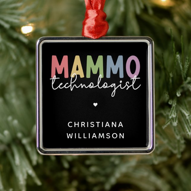 Custom Mammo Technologe Mammographie Tech Ornament Aus Metall (Baum)