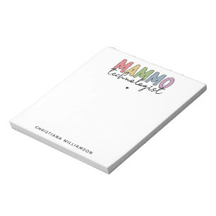 Custom Mammo Technologist Mammographie Tech Gesche Notizblock