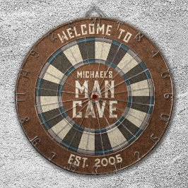 Custom Man Höhle Rustic Dartboard Dartscheibe