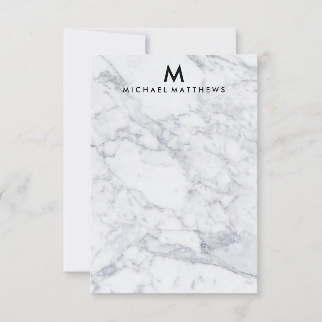 CUSTOM MARBLE STATIONERY MITTEILUNGSKARTE (Vorderseite)