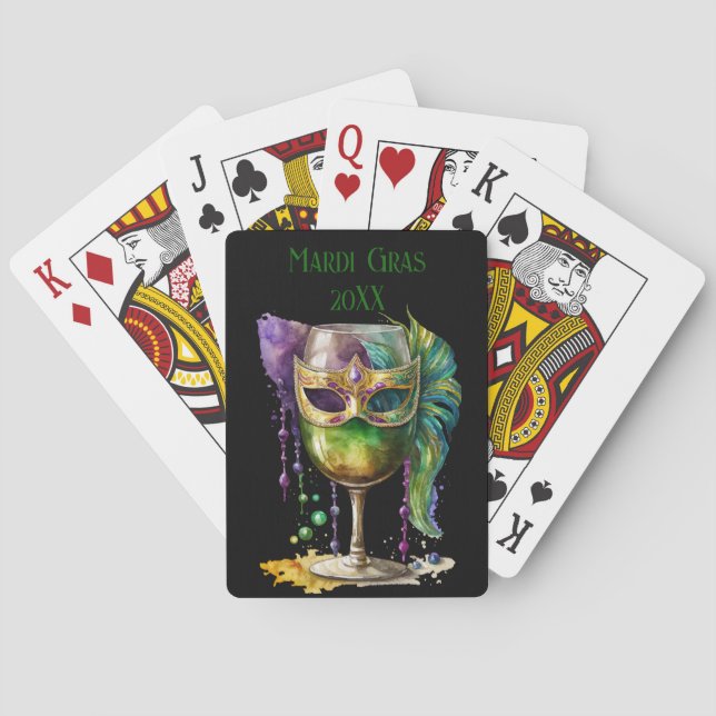 Custom Mardi Gras Mask Drink Spielkarten (Rückseite)