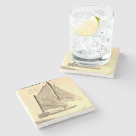 Custom Marine Untersetzer - Old Sharpie Schooner