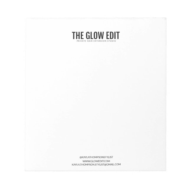 CUSTOM MARKANTED NOTEPAD NOTIZBLOCK (Vorderseite)