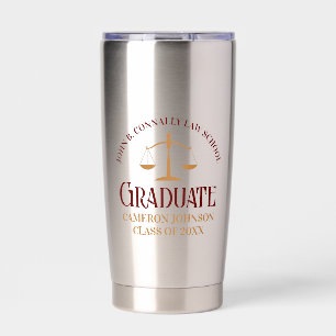 Custom Maroon Law School Abschluss Keepake Thermobecher