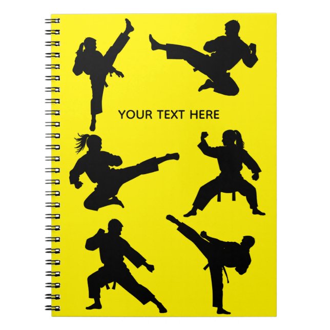 Custom martial arate karate Taekwondo kämpfen Notizblock (Vorderseite)