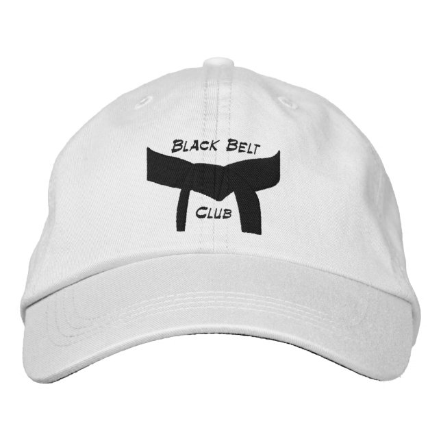 Custom Martial Arts Black Belt Club Bestickte Kappe (Vorderseite)
