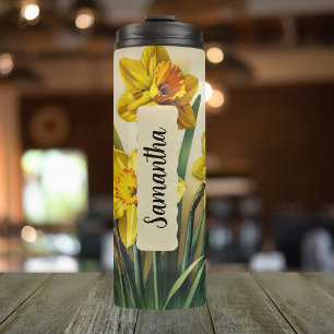 Custom März Daffodil Tumbler 16oz Geschenk Thermosbecher