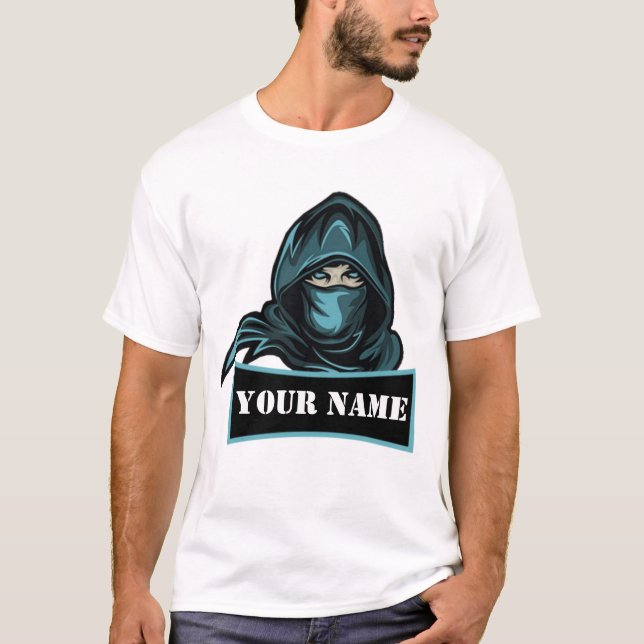 Custom Masked Ninja T - Shirt - Personalisiert Men (Vorderseite)