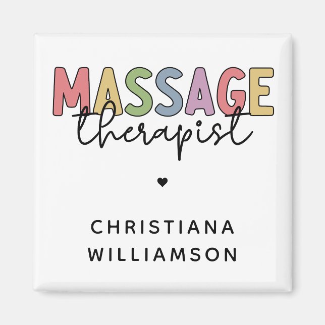 Custom Massage Therapist | Massage Therapy Gifts Magnet (Vorne)
