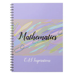 Custom Mathematics Lila Doddle Spiral Notebook Notizblock