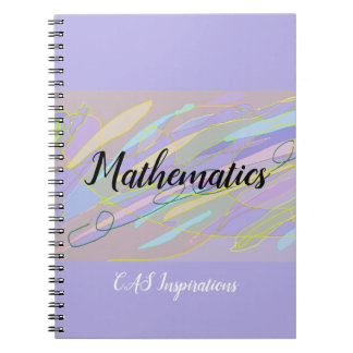 Custom Mathematics Lila Doddle Spiral Notebook Notizblock