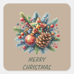 Custom Matte Gift Tags Quadratischer Aufkleber