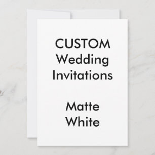 Custom MATTE WHITE Wedding Einladungen 5"x7"