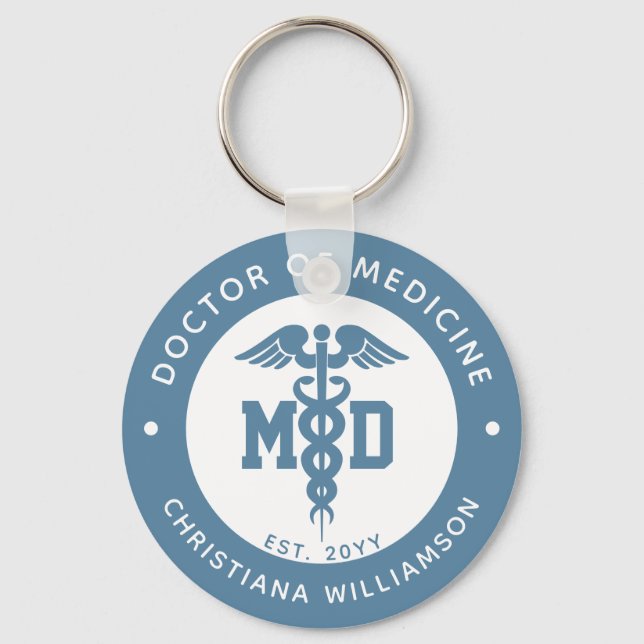 Custom MD Doctor of Medicine Abschluss Gifts Schlüsselanhänger (Vorderseite)
