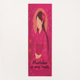 Custom Meditation Art Mindfulness Zen Magenta Yogamatte