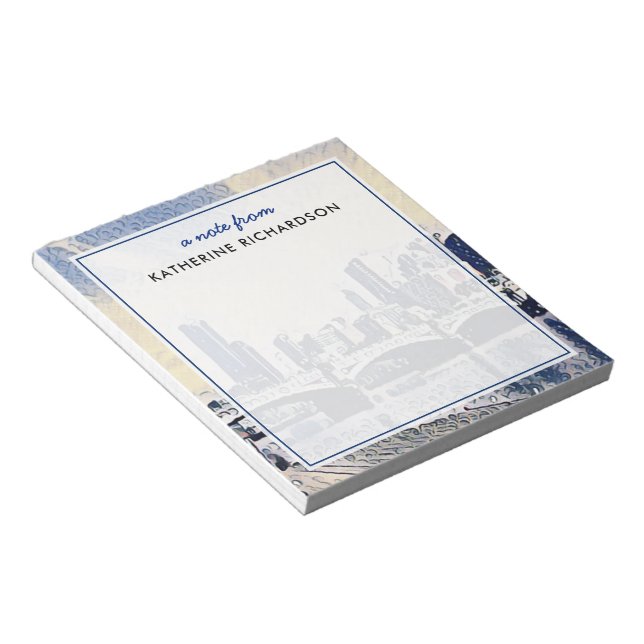 Custom Melbourne Australia Watercolor Art Notizblock (angewinkelt)
