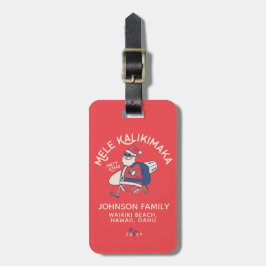 Custom Mele Kalikimaka Santa Hawaiian Weihnachten Gepäckanhänger