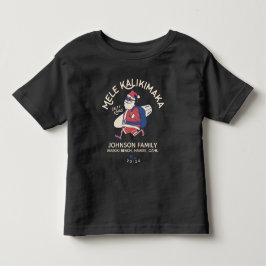 Custom Mele Kalikimaka Santa Hawaiian Weihnachten Kleinkind T-shirt