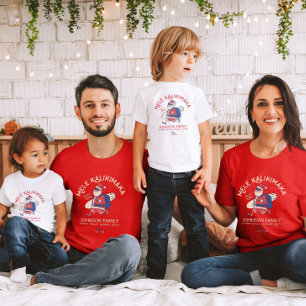 Custom Mele Kalikimaka Santa Hawaiian Weihnachten T-Shirt