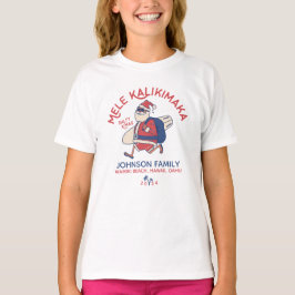 Custom Mele Kalikimaka Santa Hawaiian Weihnachten T-Shirt