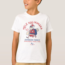 Custom Mele Kalikimaka Santa Hawaiian Weihnachten T-Shirt