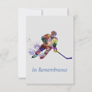 Custom Memorandum Service Hockey Player Sport Einladung