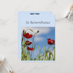 Custom Memorandum Service Red Anemone Garden Blume Einladung