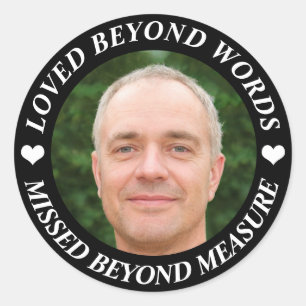 Custom Memorial Foto Classic Round Aufkleber