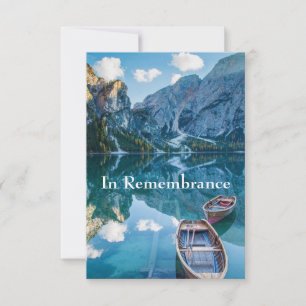 Custom Memorial Service Schöne Bergsee im Tessin Einladung